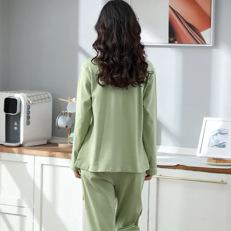 GRACEWELL Pajama Set Women's Matcha Green-5