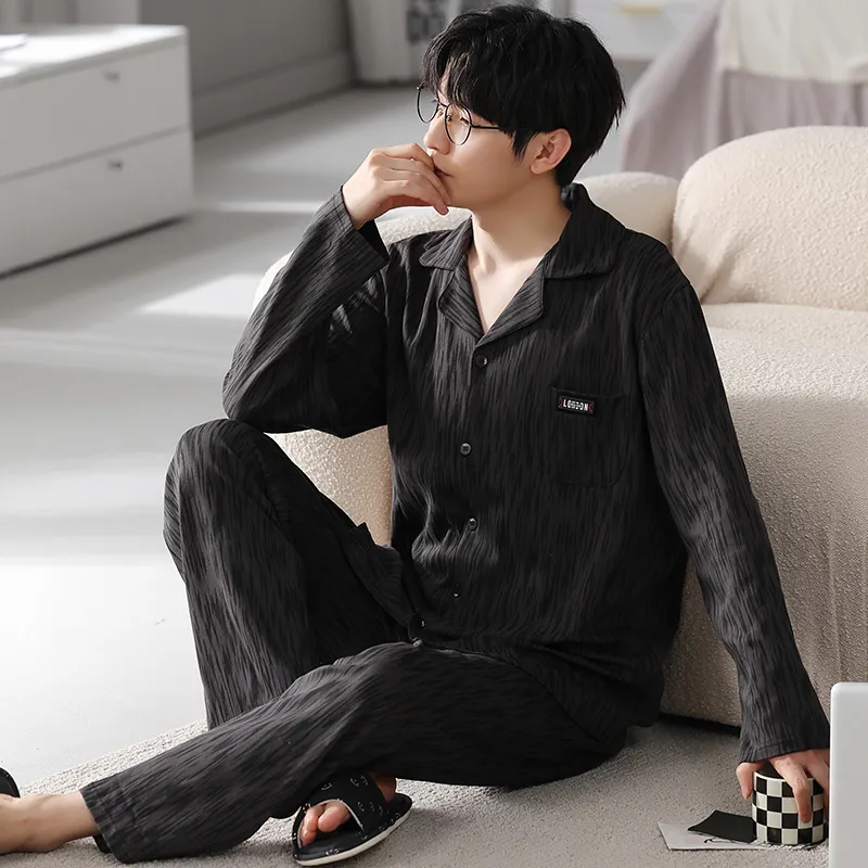GRACEWELL Pajama Set Men's Black-2