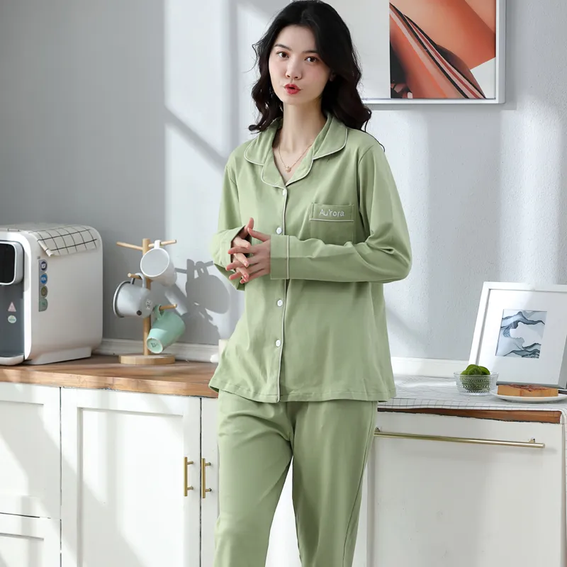 GRACEWELL Pajama Set Women's Matcha Green-2