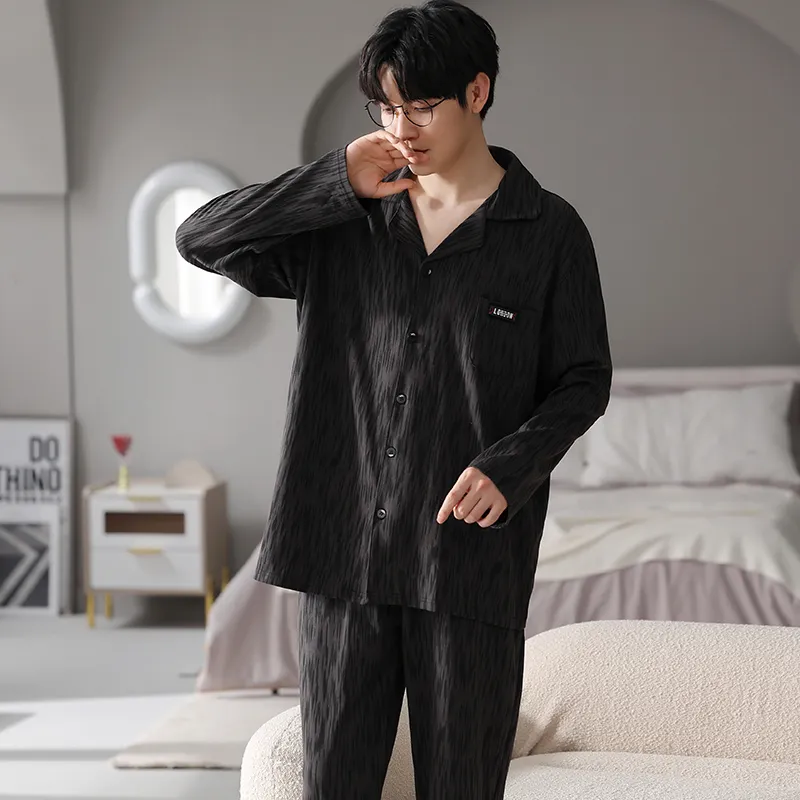 GRACEWELL Pajama Set Men's Black-3