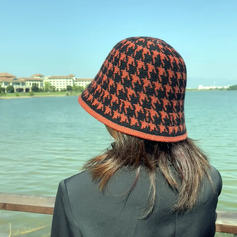 FILES Polyester Bucket Hats Women's-2