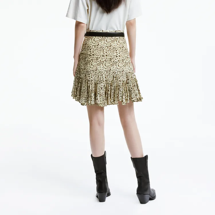 MOCO Casual Short Skirts Women's Multicolor Leopard Print-2