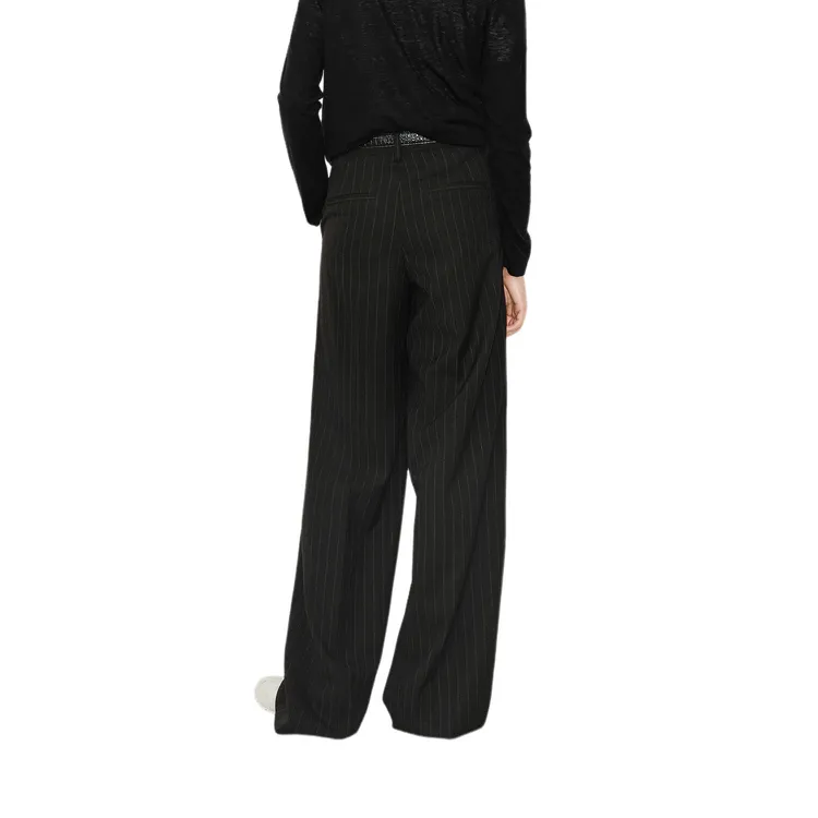 MOCO Suit Trouser Women's Black Gray Stripes-1
