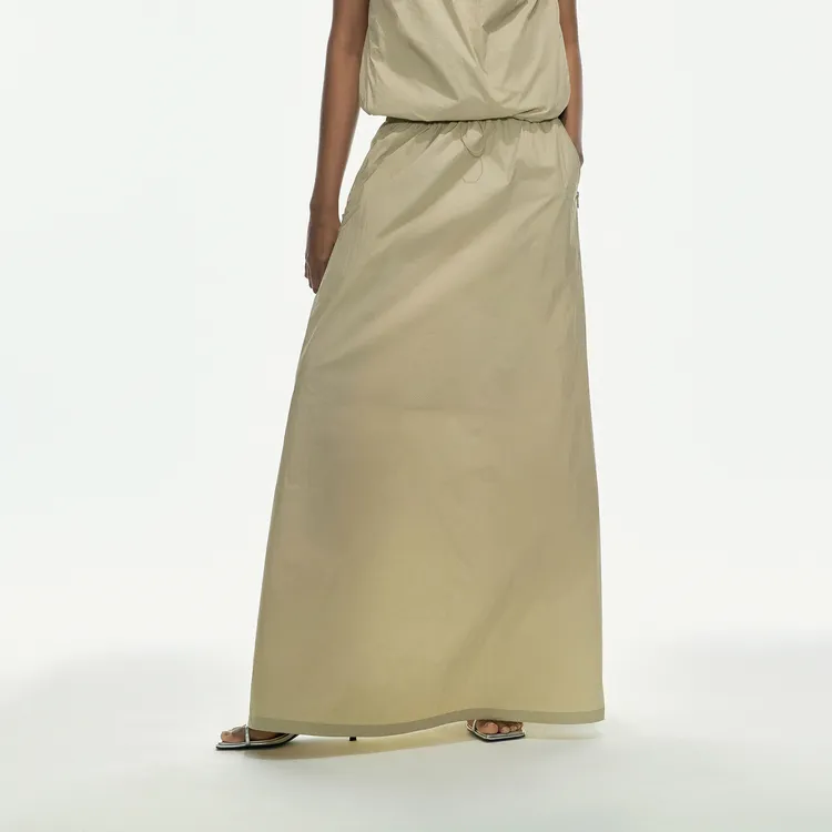 MOCO Casual Long Skirts Women's Sandy Shell-2