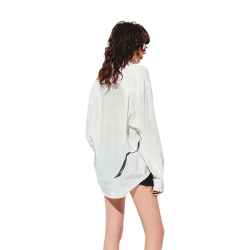 MO&CO Shirts Women's White Base Whimsical Illustration