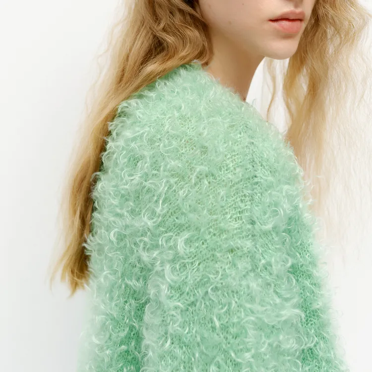 MO&CO Sweaters Women's Light Green-3