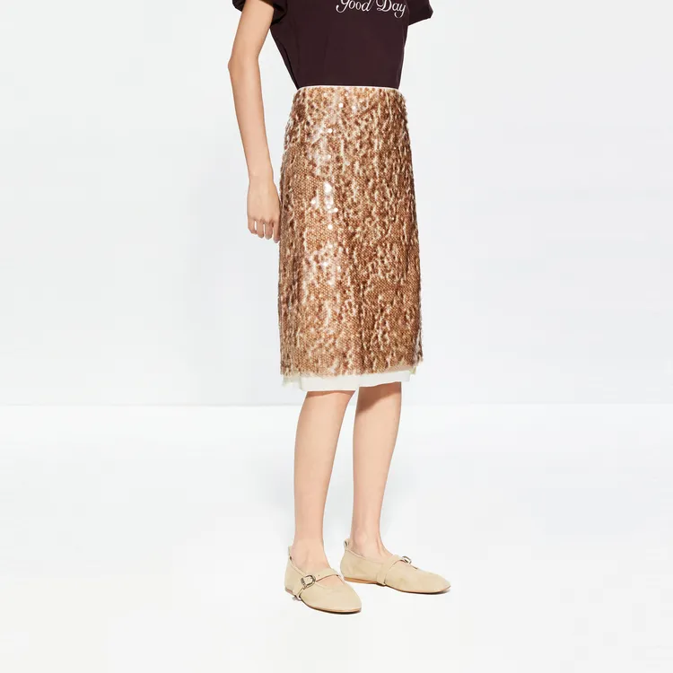 MOCO Casual Long Skirt Women's Dark Coffee-3