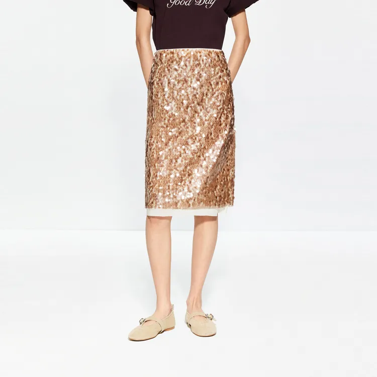 MOCO Casual Long Skirt Women's Dark Coffee-2