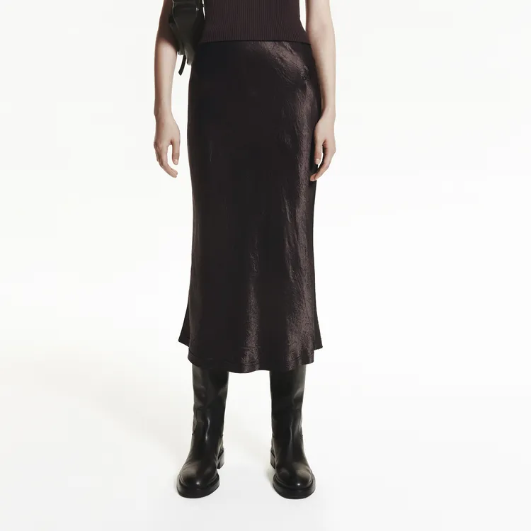 MOCO Casual Long Skirt Women's Brownie Color-4