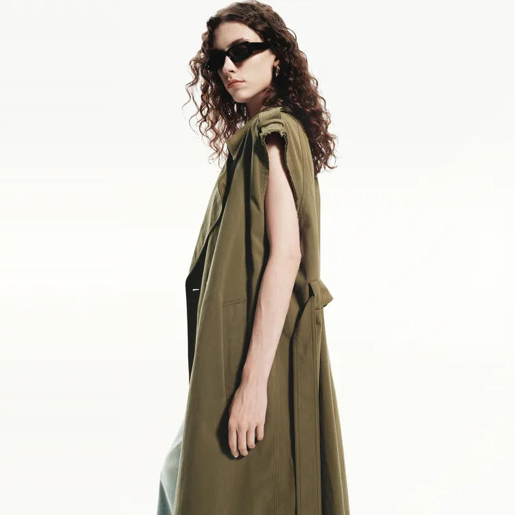 MOCO Trench Coat Women's Rattan Green-5