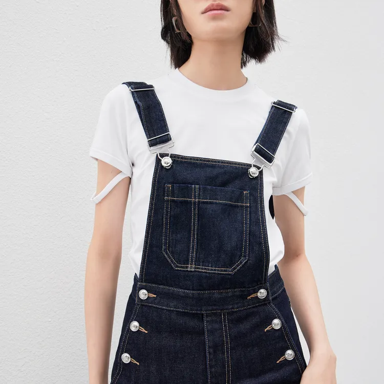 MO&CO Overalls Women's Denim Blue-2