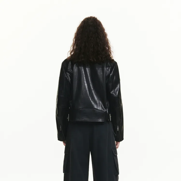 MOCO Leather Jacket Women's Black-3