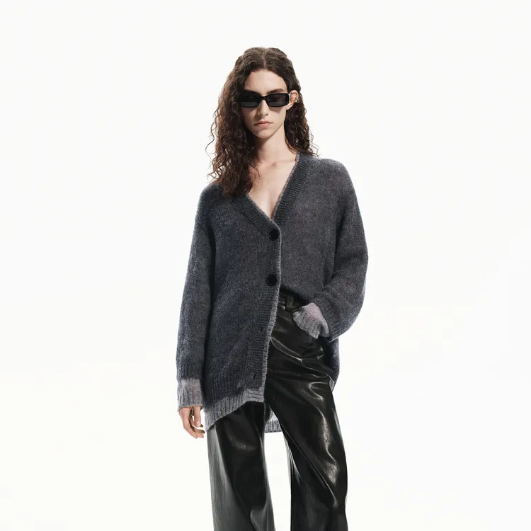 MOCO Knitwear Women's Dark Heather Gray-2