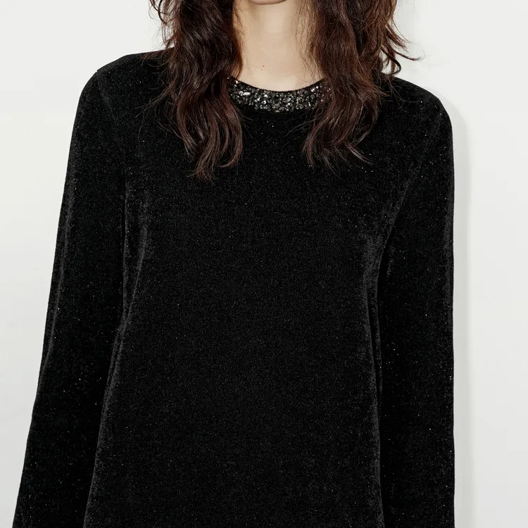 MOCO Long Sleeved Dresses Women's Black-3