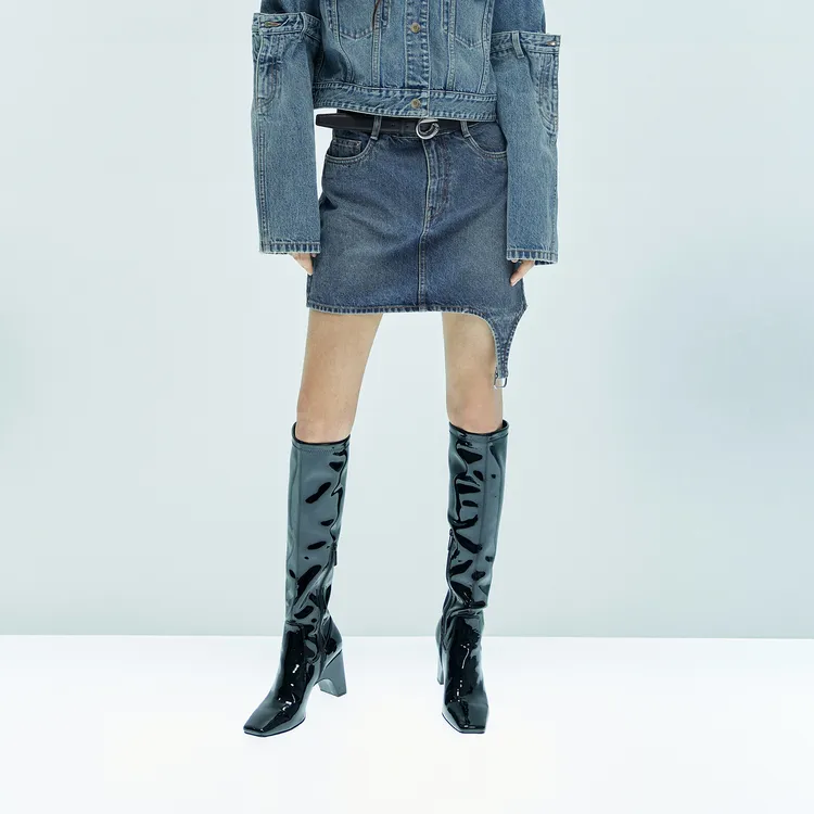 MOCO x COPERNI Denim Short Skirts Women's Denim Blue-4