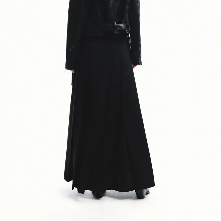 MOCO Casual Long Skirts Women's Black-3