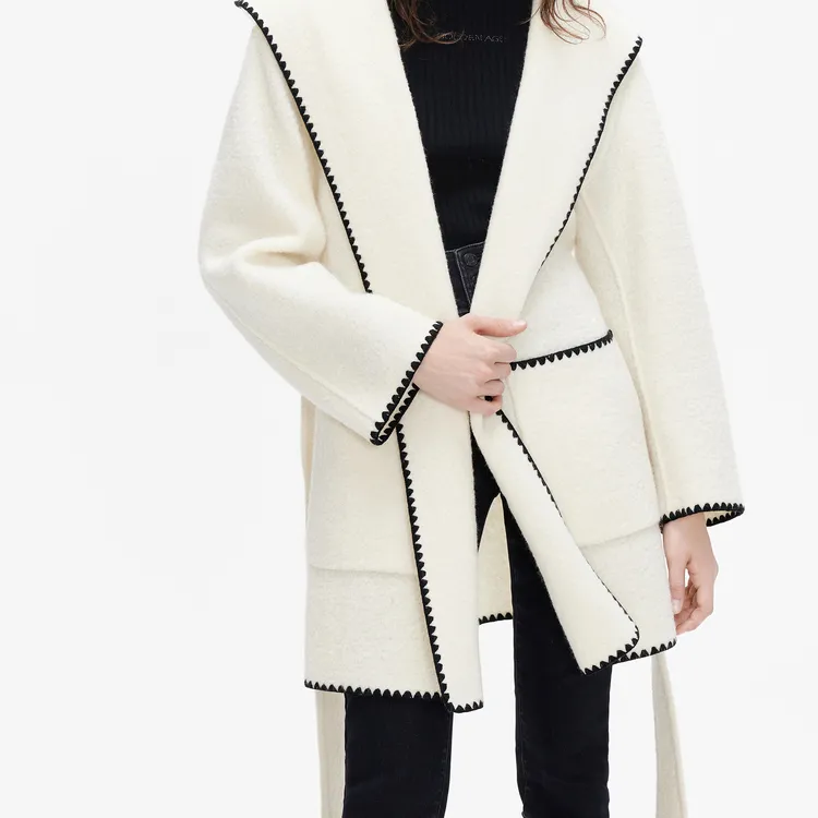 MO&CO Coats Women's Ecru-3