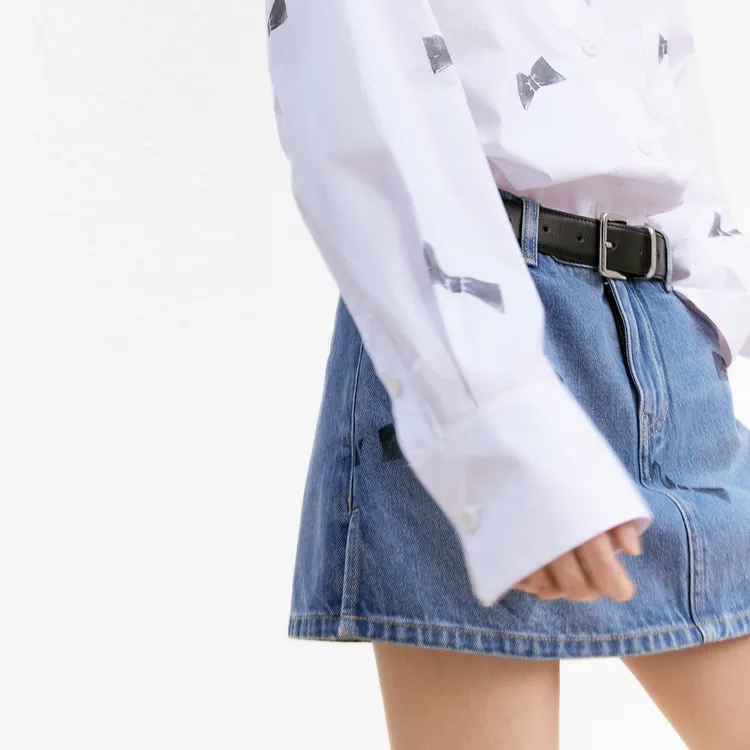 MO&CO Denim Short Skirts Women's-4