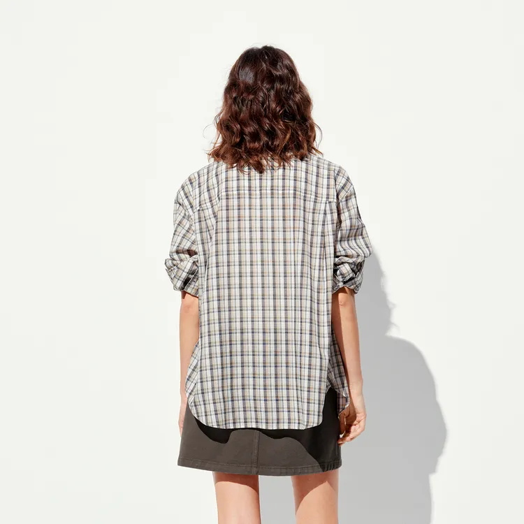 MOCO Shirt Women's Light Camel Plaid-2