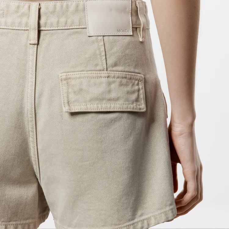 MOCO Denim Shorts Women's Ore Gray Green-3