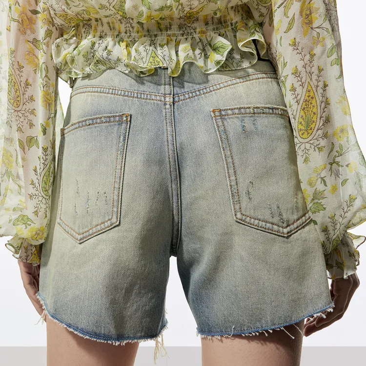 MOCO Denim Shorts Women's Light Blue-4