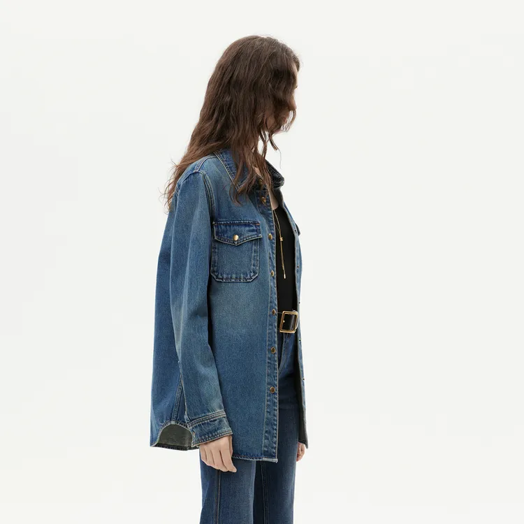MOCO Denim Jacket Women's Denim Blue-3