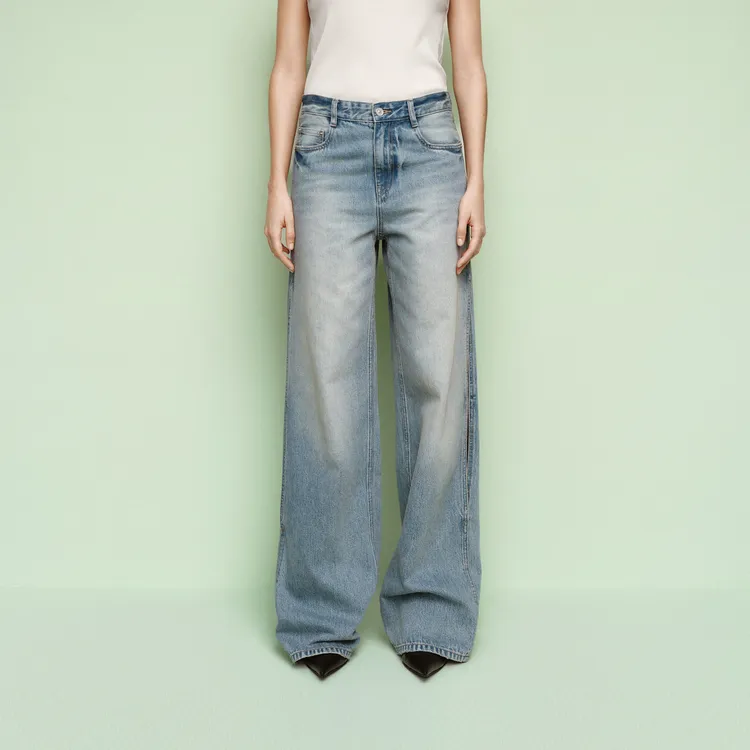 MO&CO GAUCHERE Collaboration Jeans Women's Denim Blue-4
