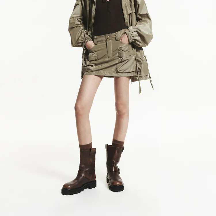 MOCO Cargo Short Skirts Women's Olive Green-2