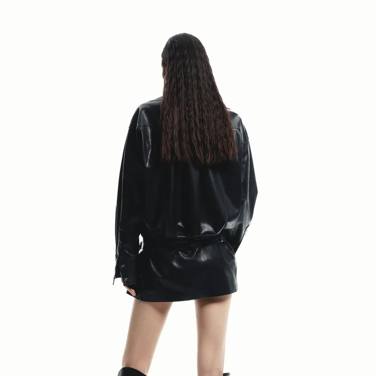 MOCO Leather Jacket Women's Black-3