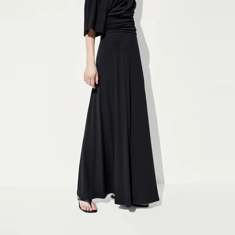 MOCO Casual Long Skirt Women's Black-3