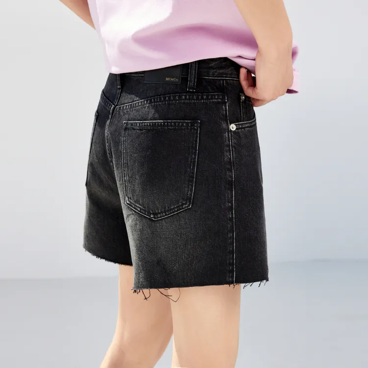 MO&CO Denim Shorts Women's Black-4