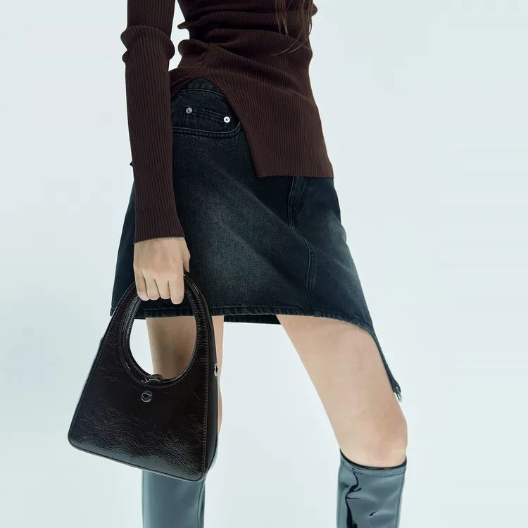 MOCO x COPERNI Denim Short Skirts Women's Denim Black-4