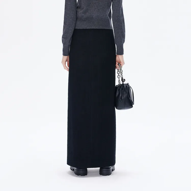 MOCO Casual Long Skirts Women's Black-2