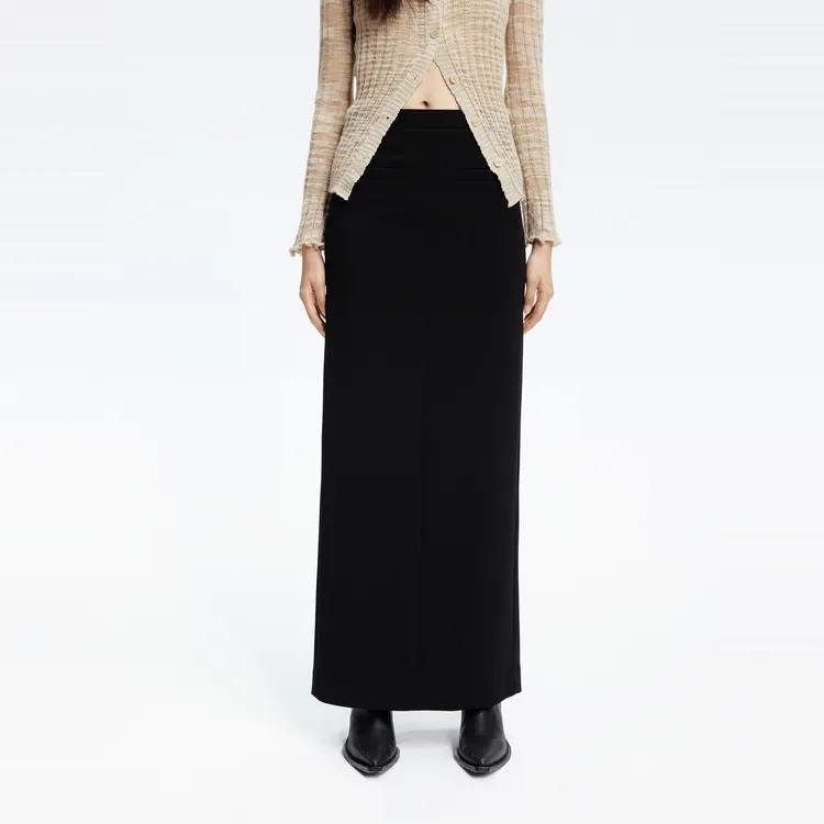 MOCO Casual Long Skirt Women's Black-2