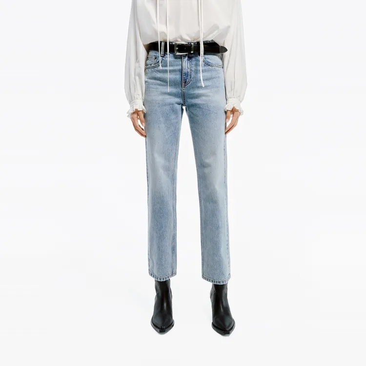 MO&CO Jeans Women's Denim Light Blue-2