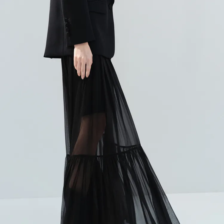 MOCO Casual Long Skirt Women's Black-4