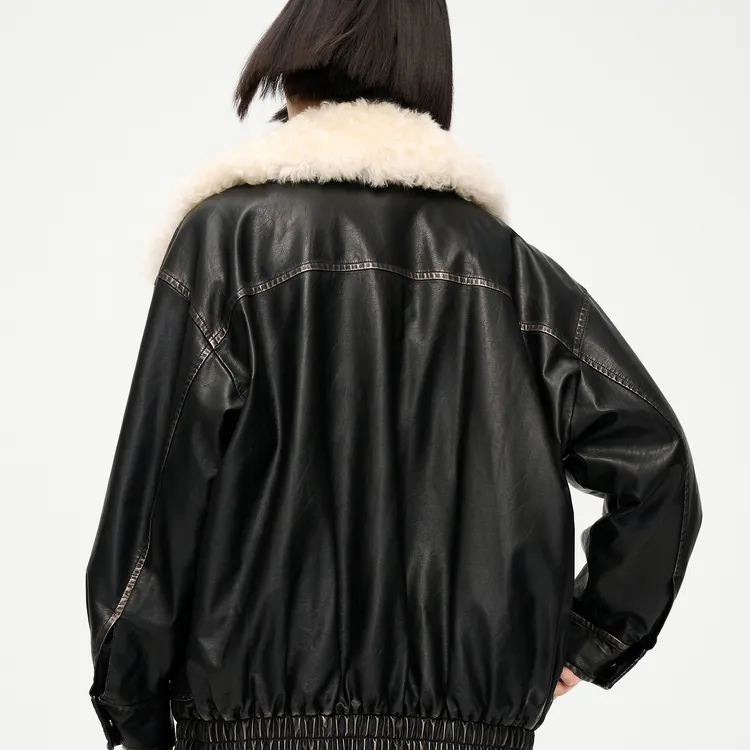 MOCO Leather Jacket Women's Black-2