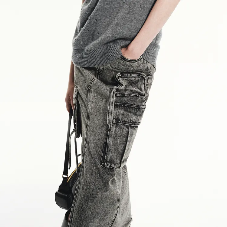 MOCO Denim Long Skirt Women's Black-4