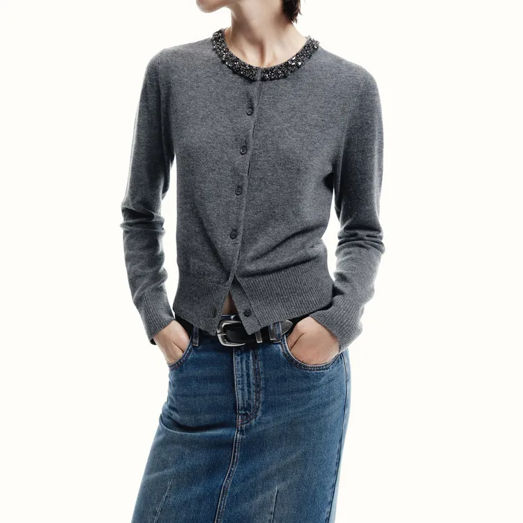 MOCO Sweater Women's Medium Heather Gray-4