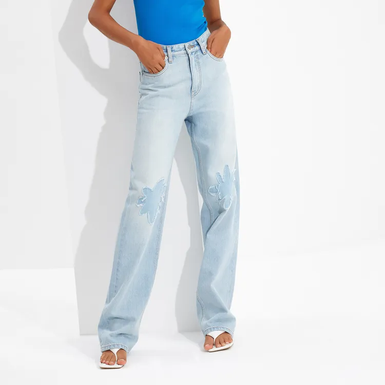 MO&CO Jeans Women's Denim Light Blue-2