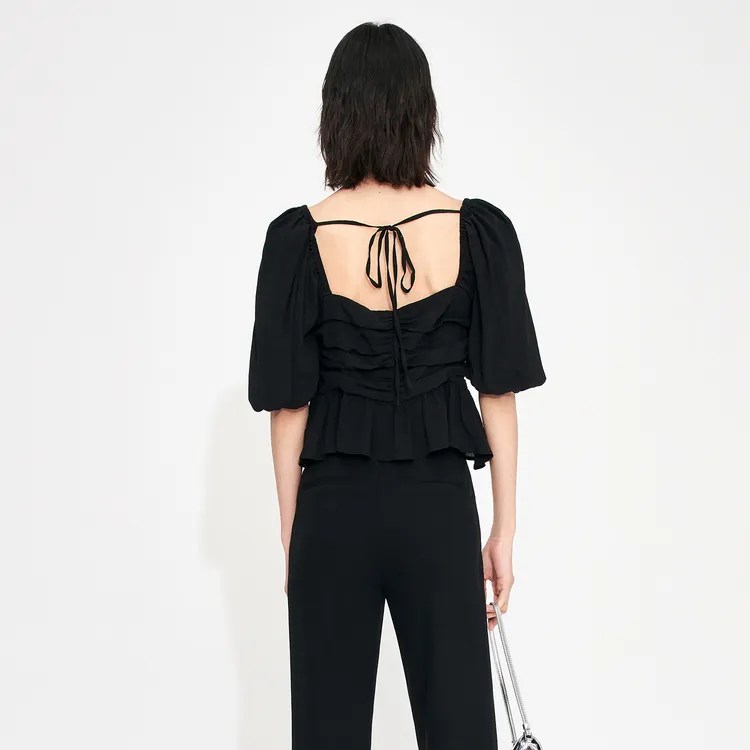 MO&CO Crop Tops Women's Black-2
