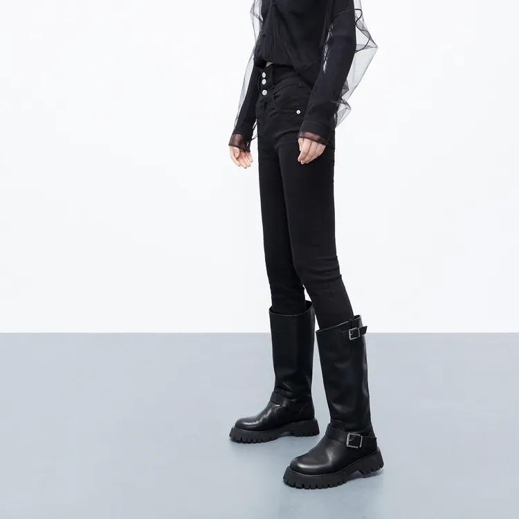 MO&CO Jeans Women's Denim Black-4