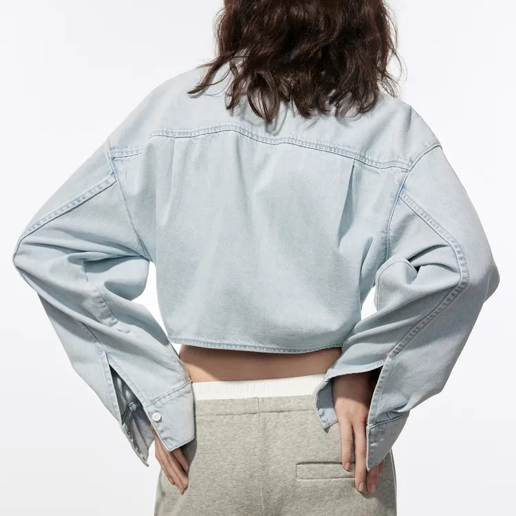 MO&CO Shirts Women's Denim Blue-4