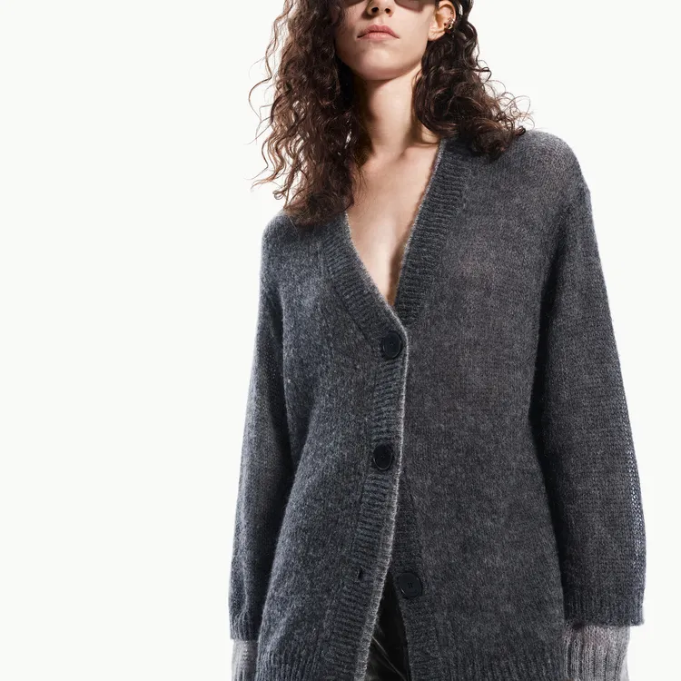 MOCO Knitwear Women's Dark Heather Gray-5