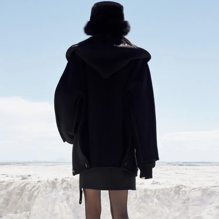 MO&CO Coats Women's Black-2