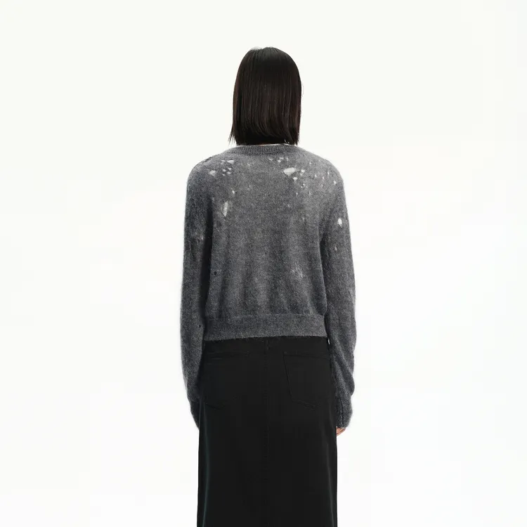 MOCO Knitwear Women's Medium Heather Gray-2