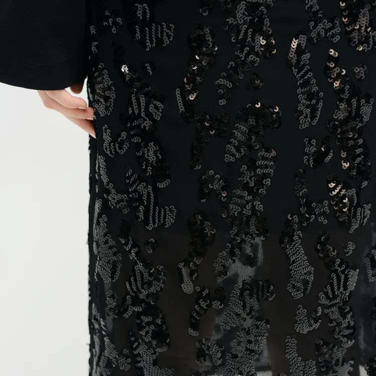 MOCO Casual Long Skirts Women's Black-5