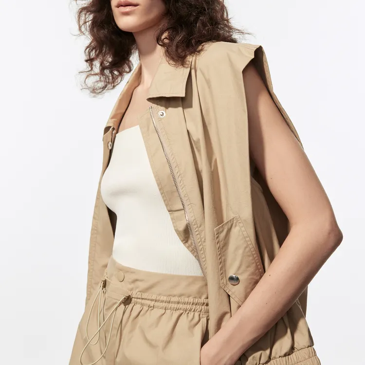 MO&CO Vests Women's Khaki Green-3