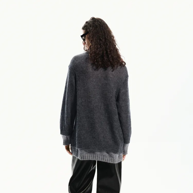 MOCO Knitwear Women's Dark Heather Gray-3