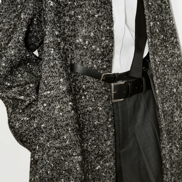 MOCO Coats Women's Black White Mixed Color-4